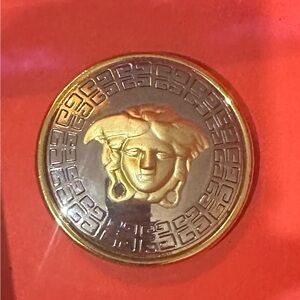 🤪 Versace emblem for bags, shoes, cloths , jeans. Very versatile.